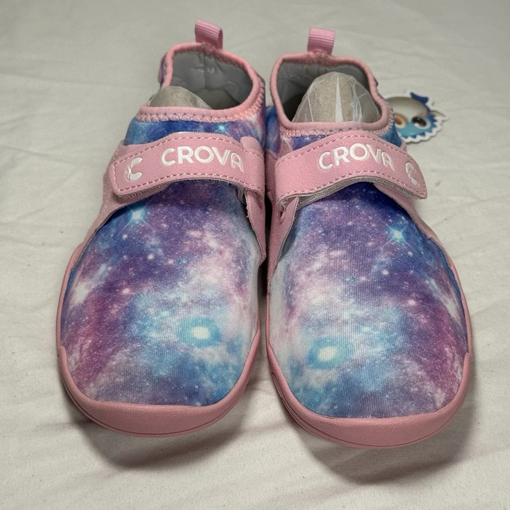 Crova Kids Water Shoes‎ US 5 EU 32 Pink Galaxy Slip On Swim Beach Light